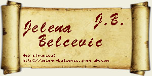 Jelena Belčević vizit kartica